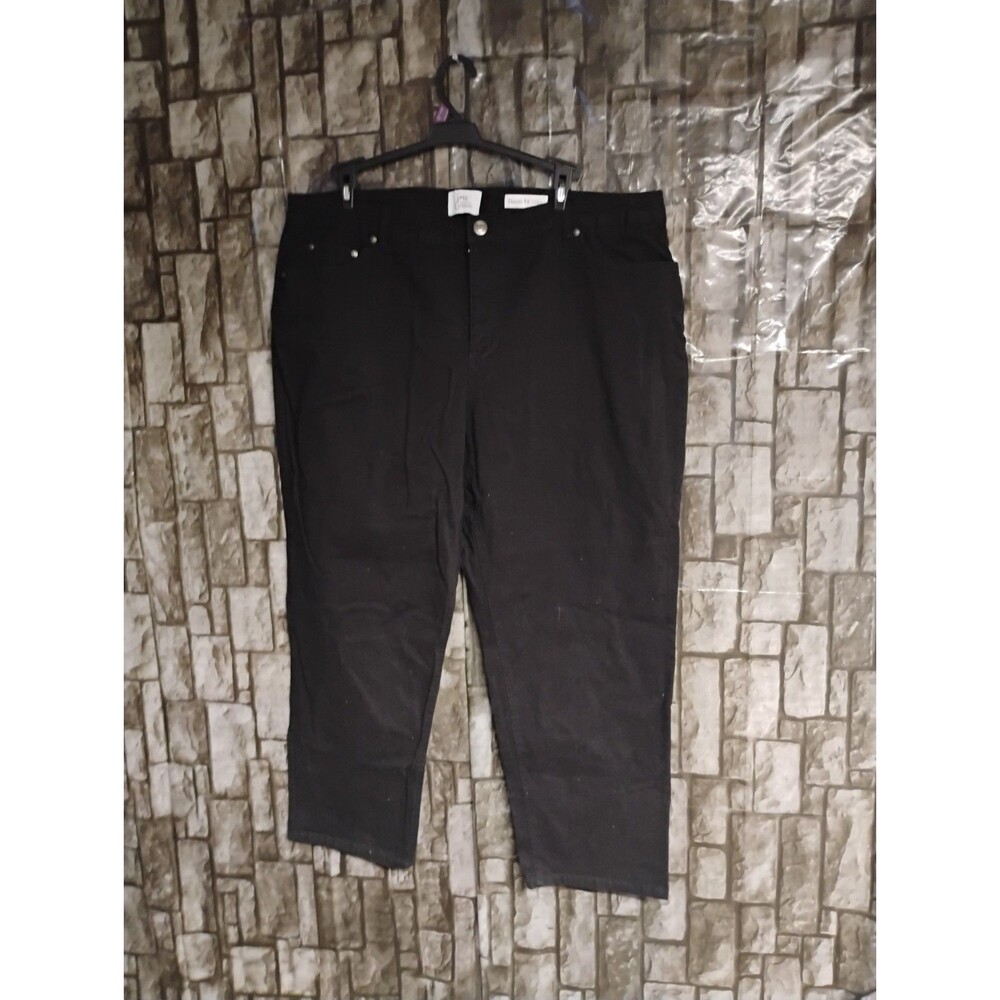 Just My Size Womens Classic Fit Twill 24W Short Black Jeans